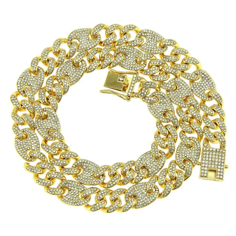 Jimmy Santoro Miami Link Iced Out Halskette 12mm Weißgold | Gold | Roségold