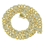 Ladda upp bilden i galleri-visaren, Jimmy Santoro Miami Link Iced Out Halsband 12mm Vitguld | Guld | Rose guld
