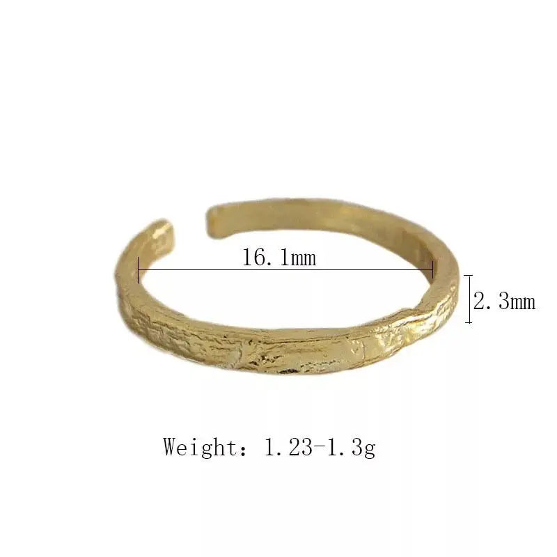 one size Damen Ring 18K vergoldet