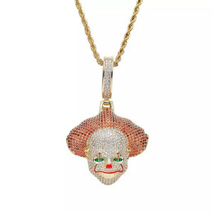 Clown Halloween Halskette Iced Out CZ HipHop Choker - Clown