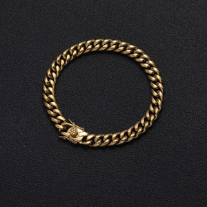 Cuban Link Bracelet 8mm Armband Gold - Kubanischer Armband