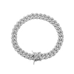 Lade das Bild in den Galerie-Viewer, Cuban Link Iced Out Bracelet silver - rose/silver - 20cm
