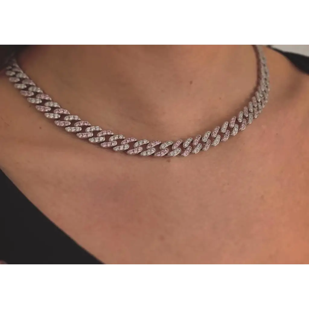 Cuban Link Choker Weiß / Rose - Jimmy Santoro