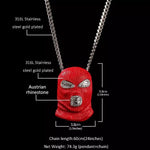 Lade das Bild in den Galerie-Viewer, HipHop Halskette Maskierter Gangster Rot - HipHop Halskette
