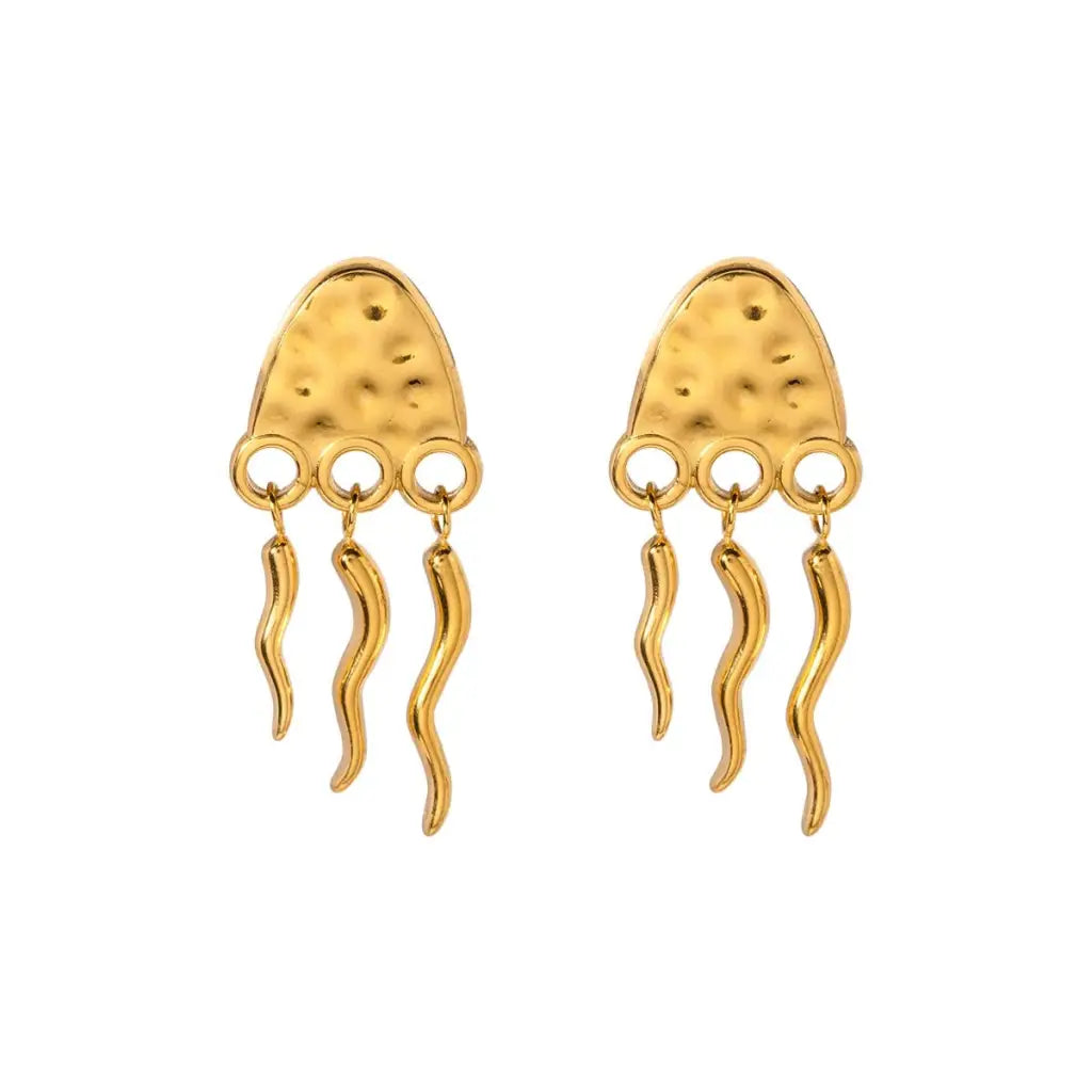 Jellyfish Ohrringe - Stainless Steel 18K vergoldet