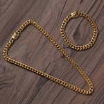 Cargar imagen en el visor de la galería, Kubanische Gliederkette 8mm Choker Kette Gold - Kubanische
