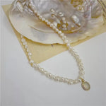 Lade das Bild in den Galerie-Viewer, Perlenkette mit echtem Mondstein - Retro Choker 5mm -
