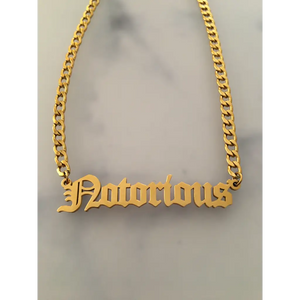 Personalisierte Cuban Kette The Notorious Halskette Gold -