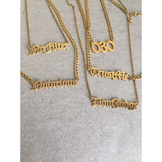 Personalisierte Cuban Kette Trust Me Halskette Gold - Trust