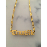 Ladda upp bilden i galleri-visaren, Personalisierte Cuban Kette Trust Me Halskette Gold - Trust
