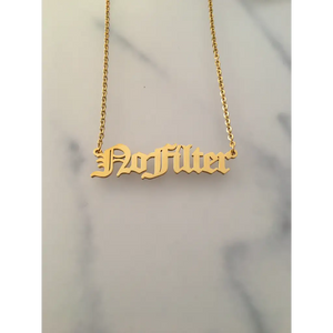 Personalisierte Kette Gold No Filter Halskette - No Filter