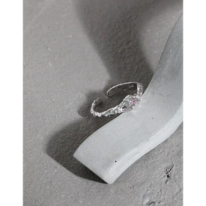 Ring Damen Silber 925 Sterling mit Kristall - Silber Ring